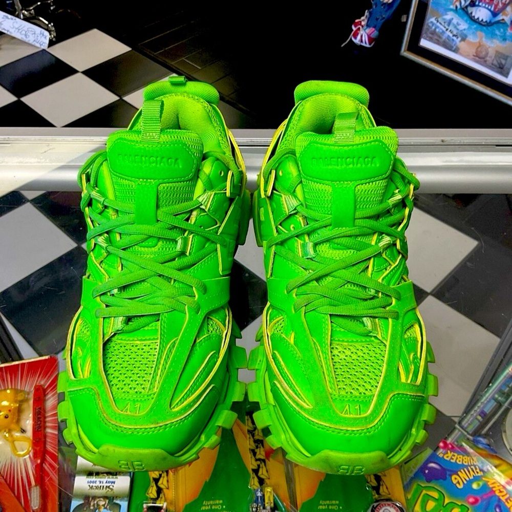 Balenciaga Kids Green Sneakers